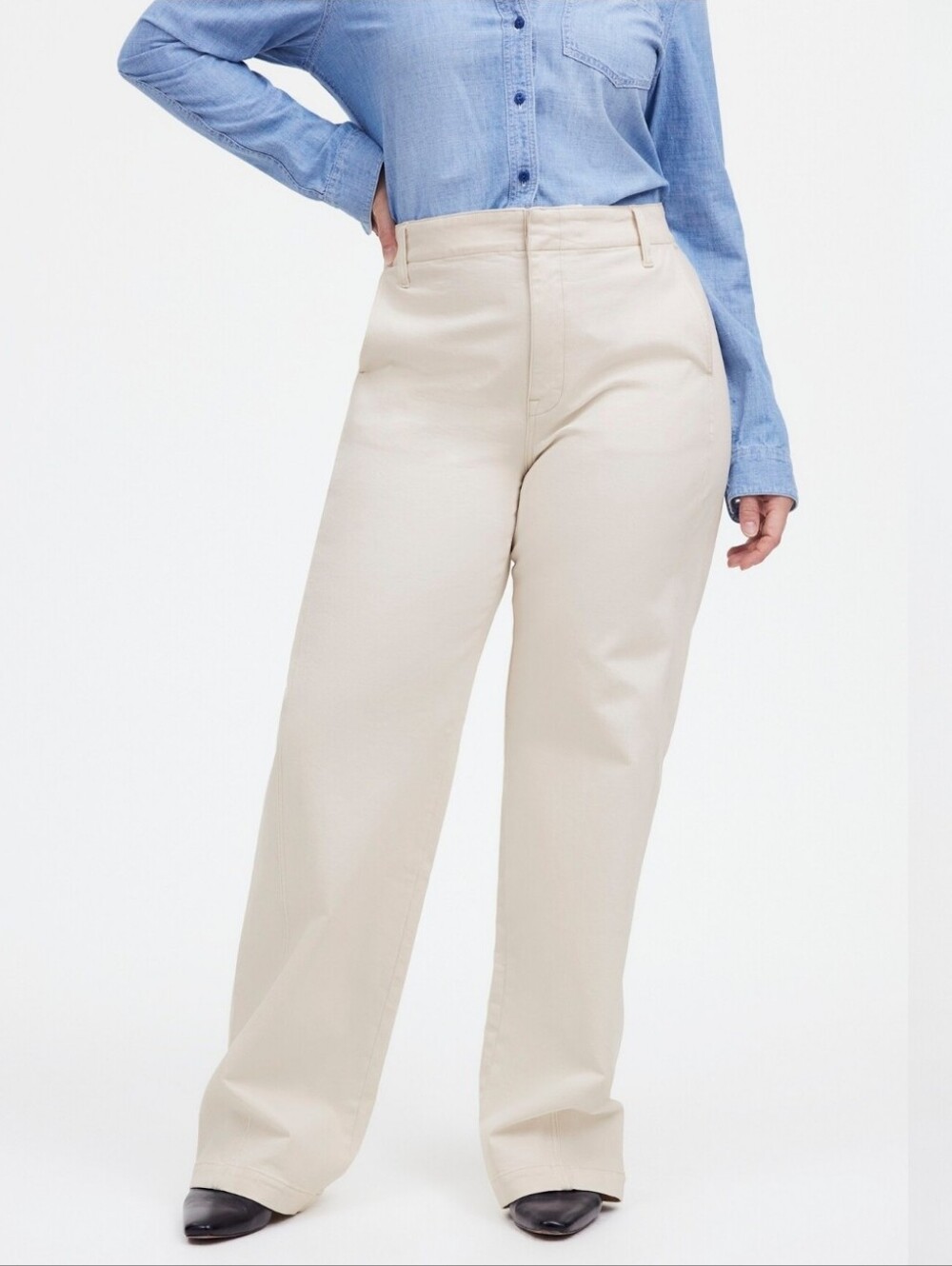 Madewell Ivory Tapered Trouser Jean